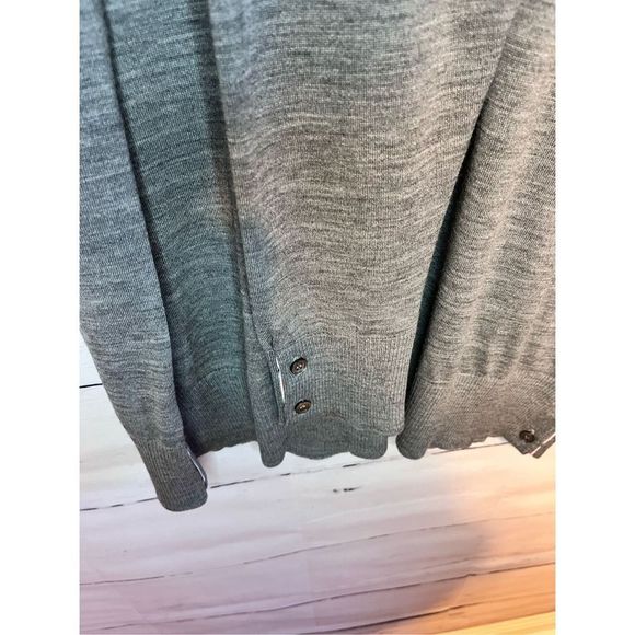 THOM BROWNE MEDIUM GREY FINE MERINO WOOL 4-BAR CREW NECK PULLOVER - Picture 6 of 10